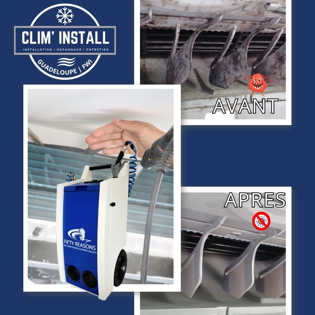 Avant/Après nettoyage CLIM'INSTALL Avant/Après nettoyage CLIM'INSTALL