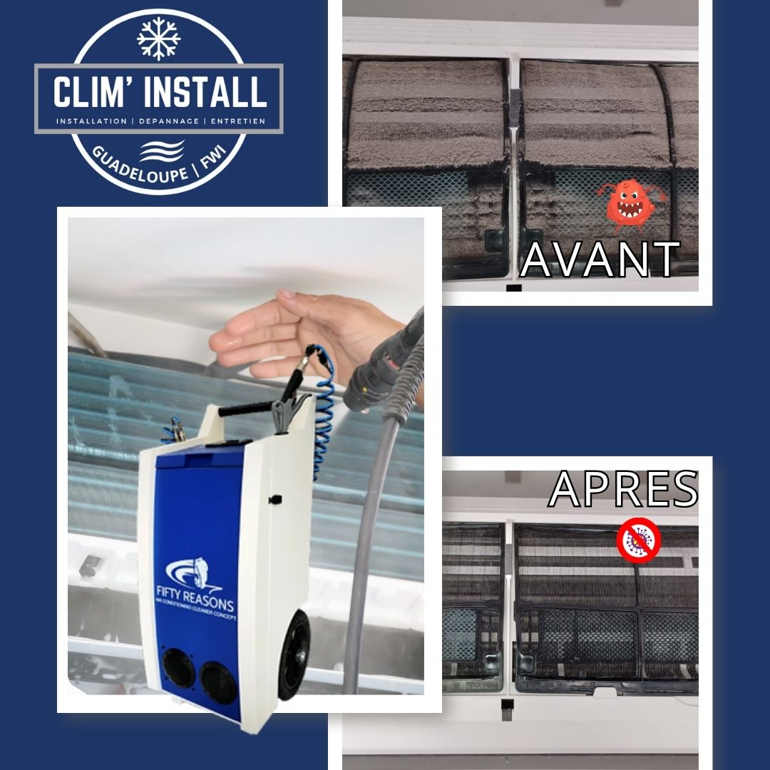 Avant/Après nettoyage CLIM'INSTALL Avant/Après nettoyage CLIM'INSTALL